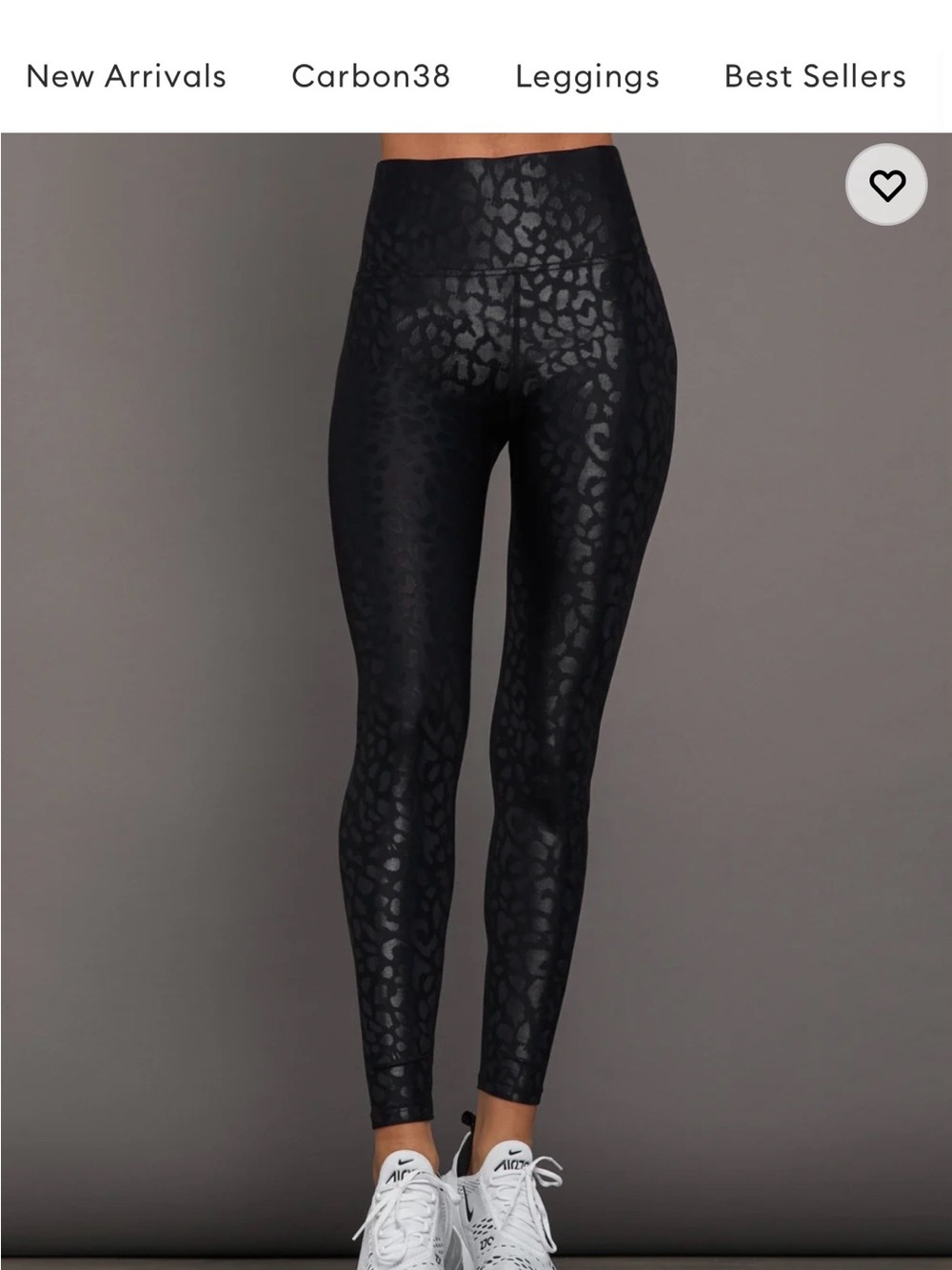 Carbon38 High Rise Leggings in Leopard Tamara Shine- worn once